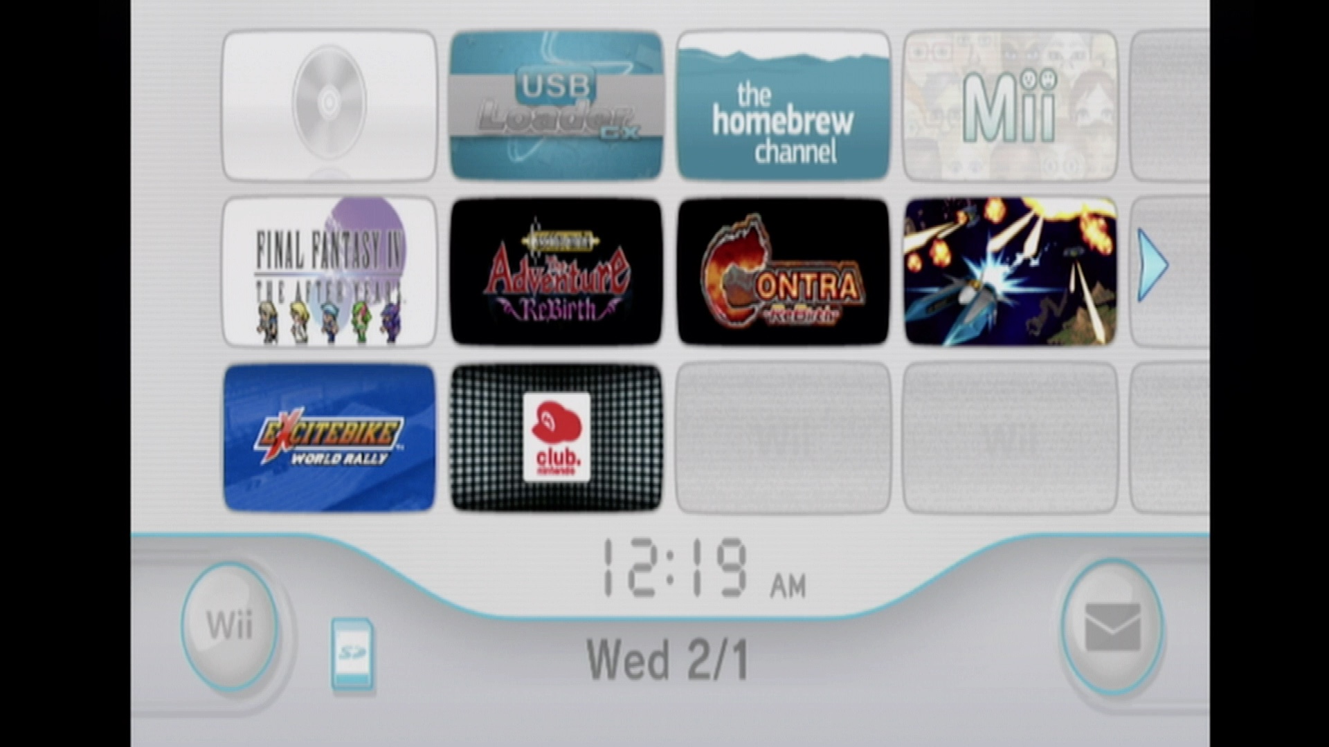 Wii menu
